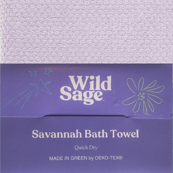 new LAVENDER Wild Sage Savannah 90% Cotton Towel Set BATH + HAND + WASHCLOTH - Picture 2 of 11